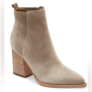 Marc Fisher Oshay Pointed Toe Leather Bootie